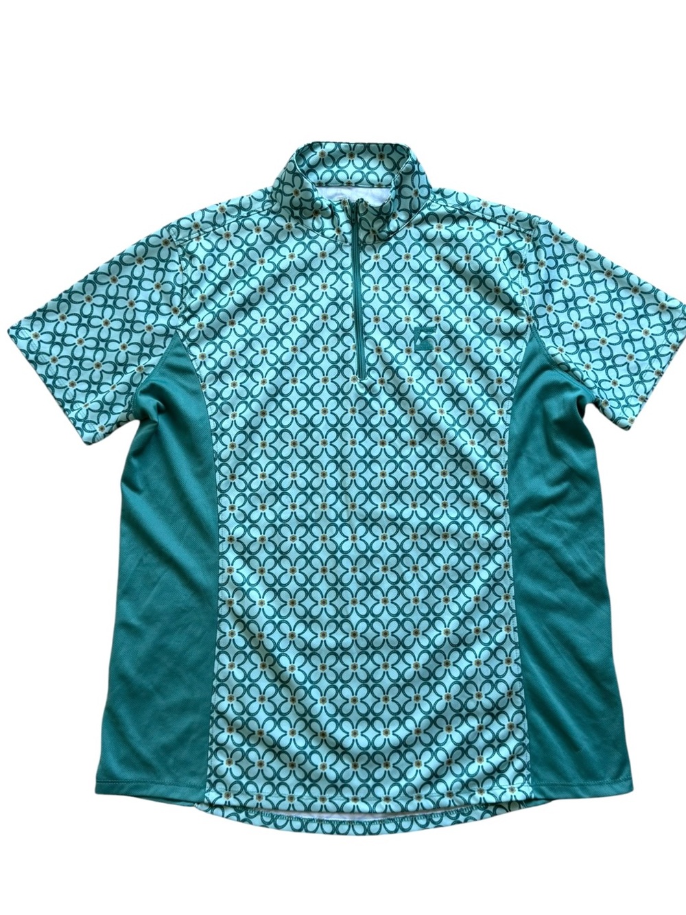 Dover Saddlery Riding Sport 1/4 Zip Shirt Womens XL Short Sleeve Equestrian